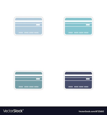 Set of paper stickers on white background bank vector image