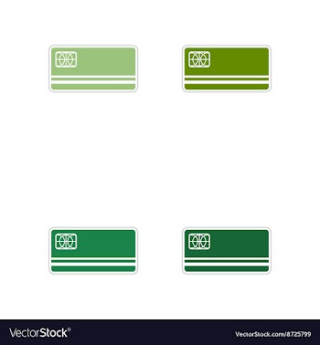 Set of paper stickers on white background bank vector image