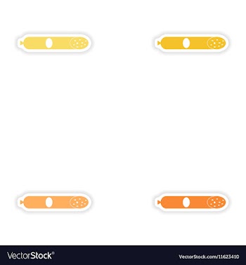 Set of paper stickers on white background beef vector image
