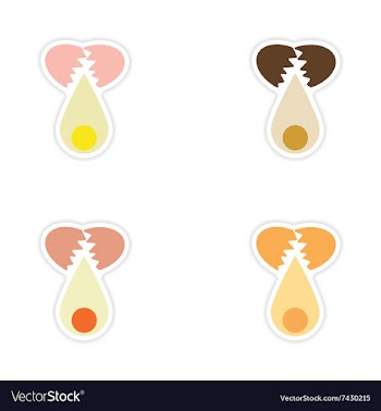 Set of paper stickers on white background broken vector image