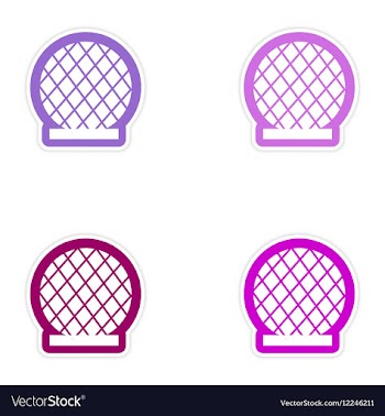 Set of paper stickers on white background Building vector image