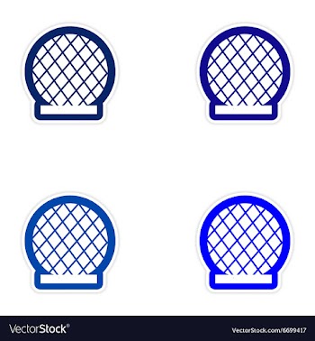 Set of paper stickers on white background Building vector image