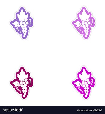 Set of paper stickers on white background bunches vector image