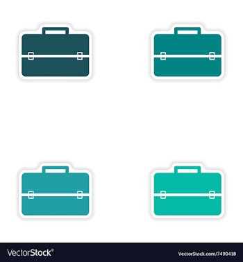 Set of paper stickers on white background business vector image