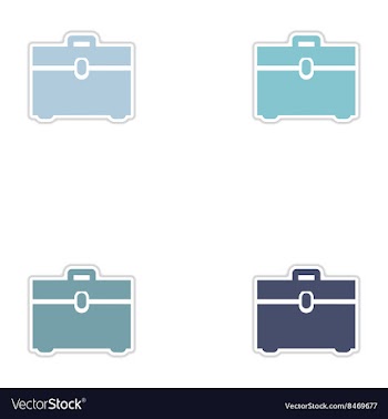 Set of paper stickers on white background business vector image