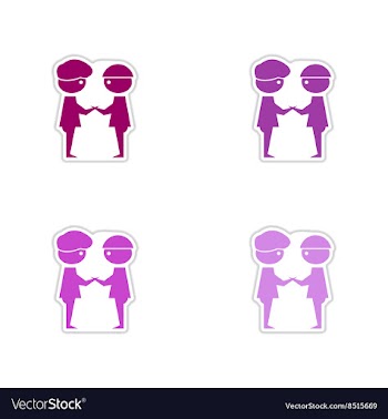 Set of paper stickers on white background business vector image
