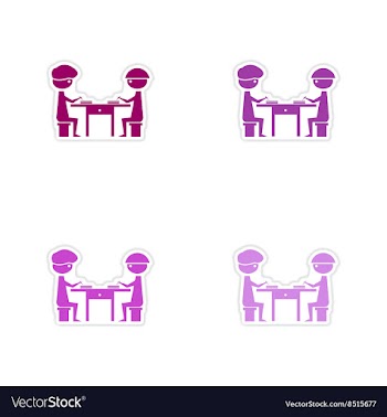 Set of paper stickers on white background Business vector image