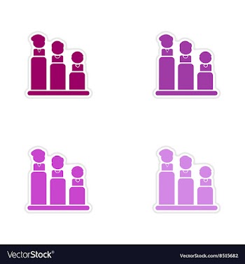 Set of paper stickers on white background business vector image