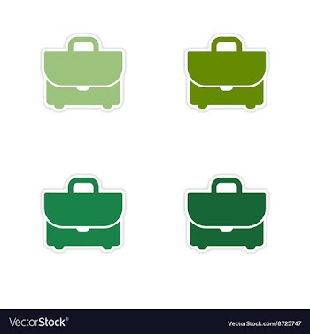 Set of paper stickers on white background business vector image
