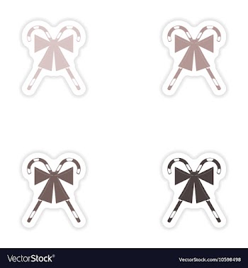 Set of paper stickers on white background candy vector image
