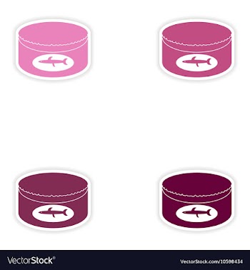 Set of paper stickers on white background Canned vector image