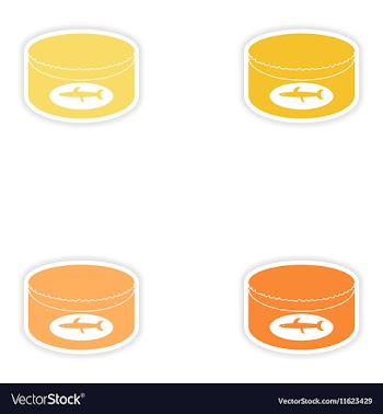 Set of paper stickers on white background Canned vector image