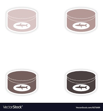 Set of paper stickers on white background Canned vector image