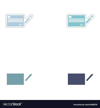 Set of paper stickers on white background cash a vector image