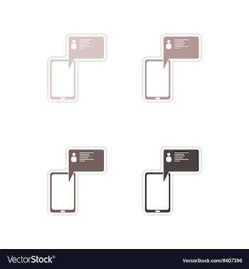 Set of paper stickers on white background cell vector image