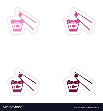 Set of paper stickers on white background cheese vector image
