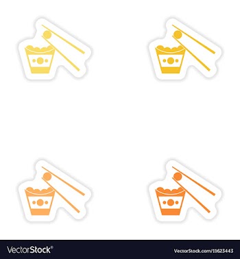 Set of paper stickers on white background cheese vector image