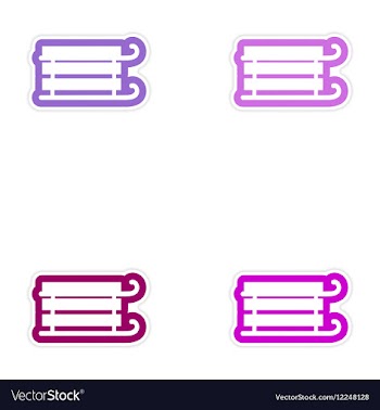 Set of paper stickers on white background children vector image