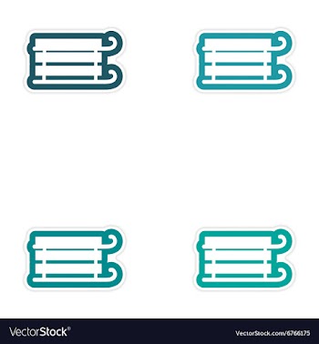 Set of paper stickers on white background children vector image