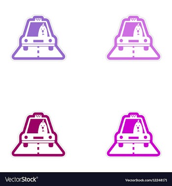 Set of paper stickers on white background Cock vector image
