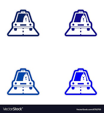 Set of paper stickers on white background Cock vector image