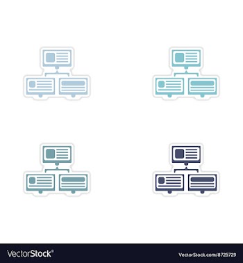 Set of paper stickers on white background computer vector image