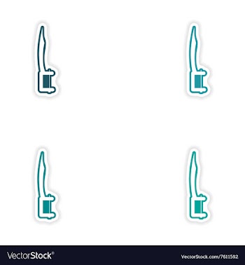 Set of paper stickers on white background dental vector image