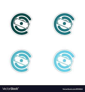 Set of paper stickers on white background diagram vector image