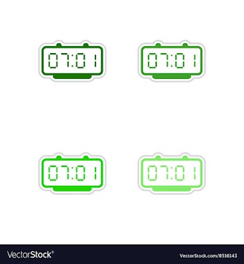 Set of paper stickers on white background Digital vector image