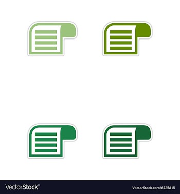 Set of paper stickers on white background document vector image