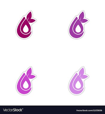 Set of paper stickers on white background drop vector image