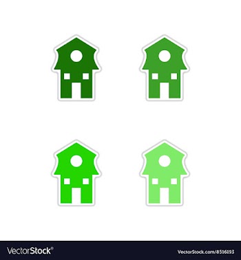 Set of paper stickers on white background Dutch vector image