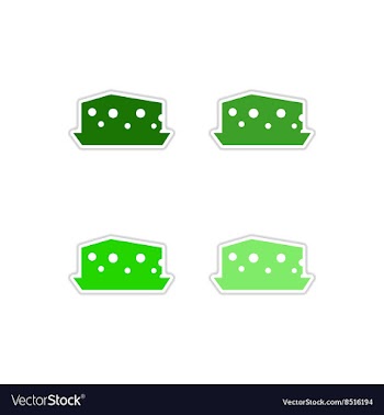 Set of paper stickers on white background Dutch vector image