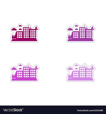 Set of paper stickers on white background eco vector image