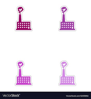 Set of paper stickers on white background eco vector image