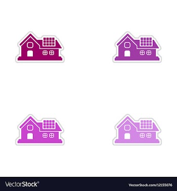 Set of paper stickers on white background Eco vector image