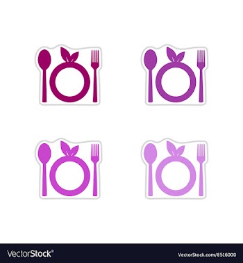 Set of paper stickers on white background eco vector image