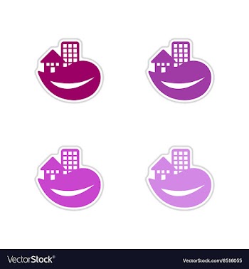 Set of paper stickers on white background Eco vector image