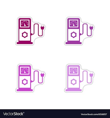 Set of paper stickers on white background eco vector image