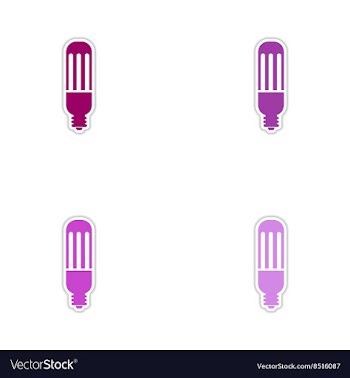 Set of paper stickers on white background eco vector image