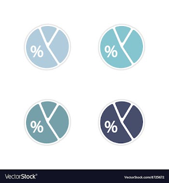Set of paper stickers on white background economic vector image