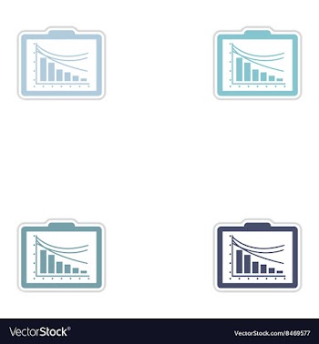 Set of paper stickers on white background economy vector image