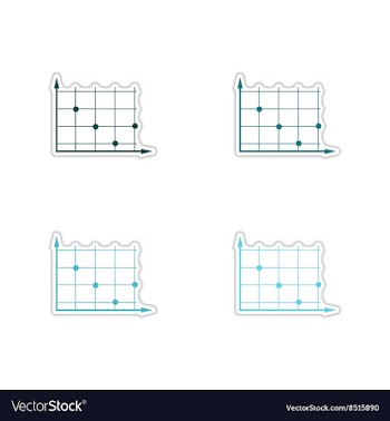 Set of paper stickers on white background falling vector image