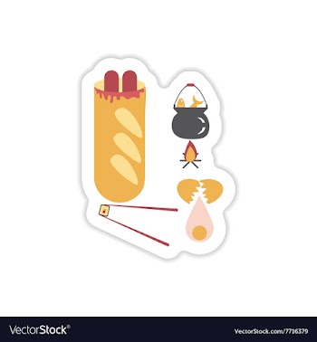 Set of paper stickers on white background fast vector image