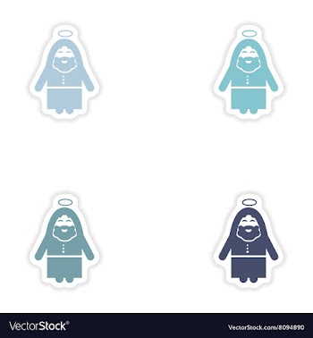 Set of paper stickers on white background father vector image