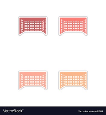 Set of paper stickers on white background football vector image
