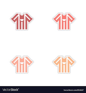Set of paper stickers on white background Football vector image