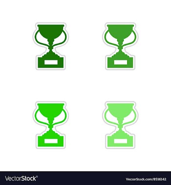 Set of paper stickers on white background football vector image