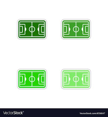 Set of paper stickers on white background football vector image