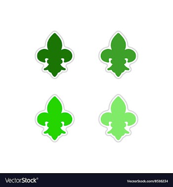 Set of paper stickers on white background French vector image